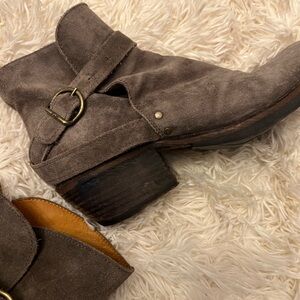 Florentini & Baker Distressed Suede Booties.